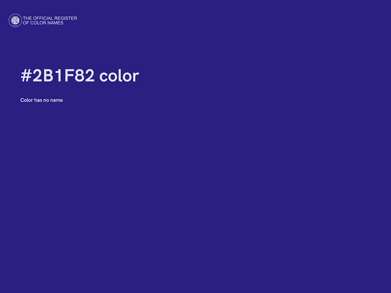 #2B1F82 color image