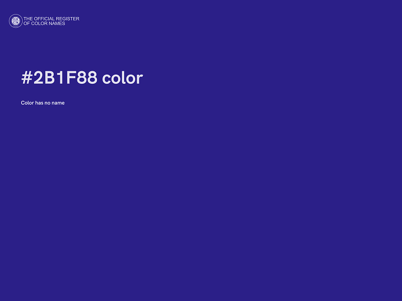 #2B1F88 color image