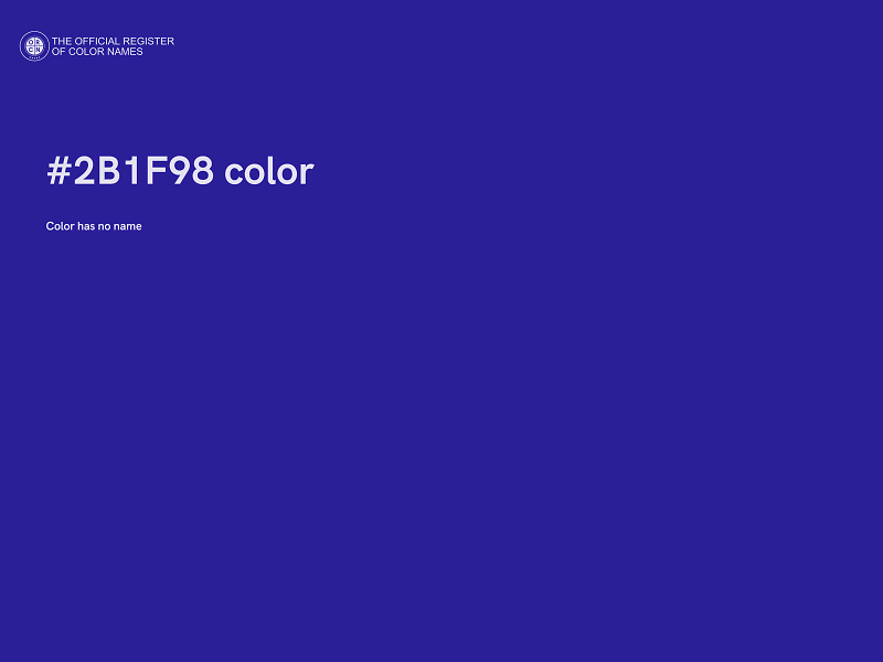 #2B1F98 color image