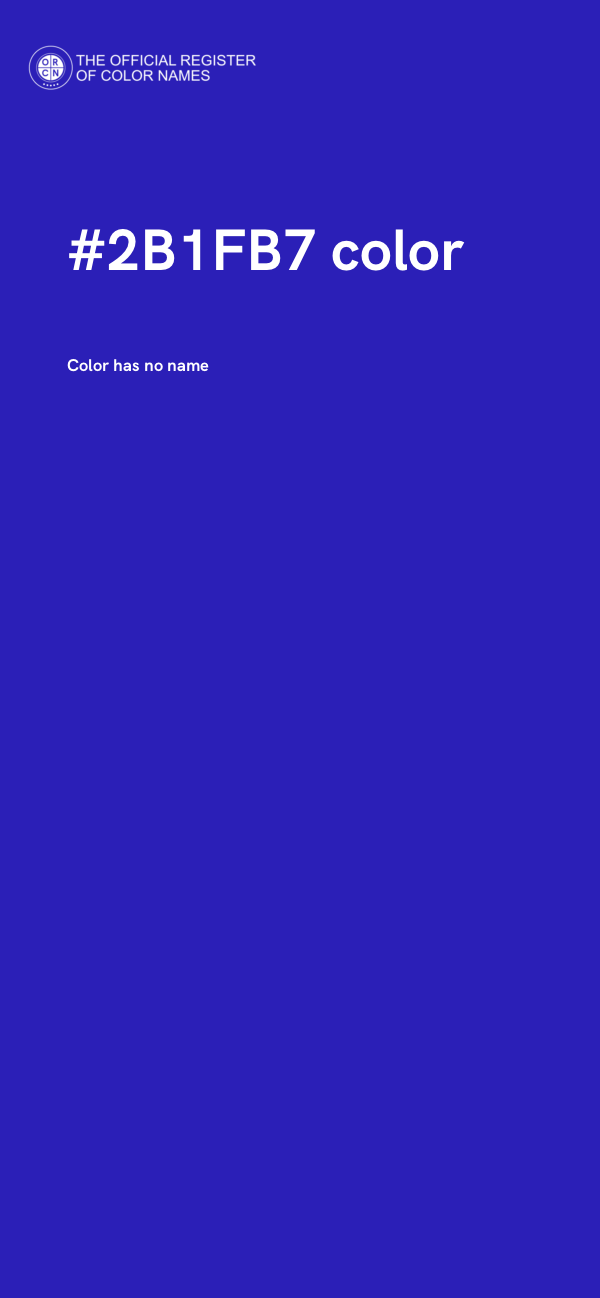 #2B1FB7 color image
