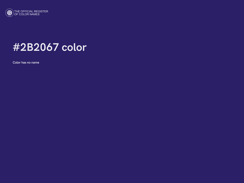 #2B2067 color image