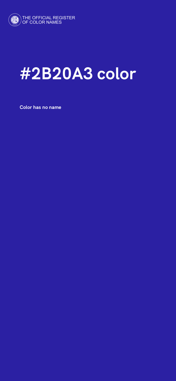 #2B20A3 color image