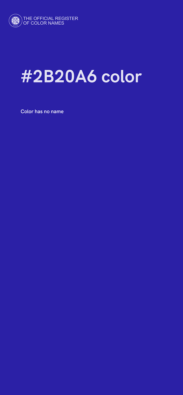 #2B20A6 color image