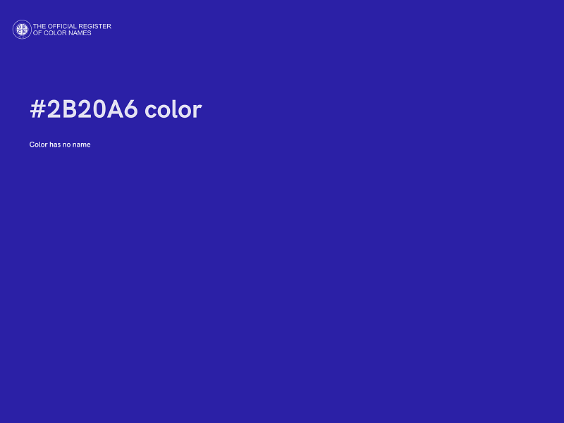 #2B20A6 color image