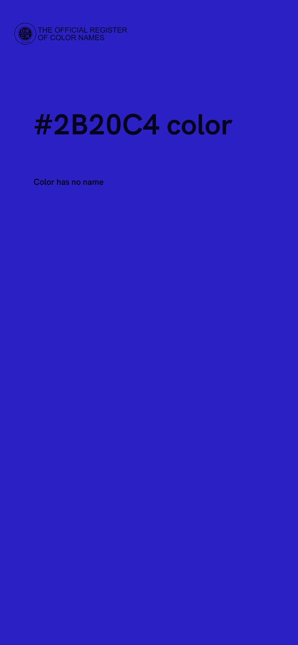 #2B20C4 color image
