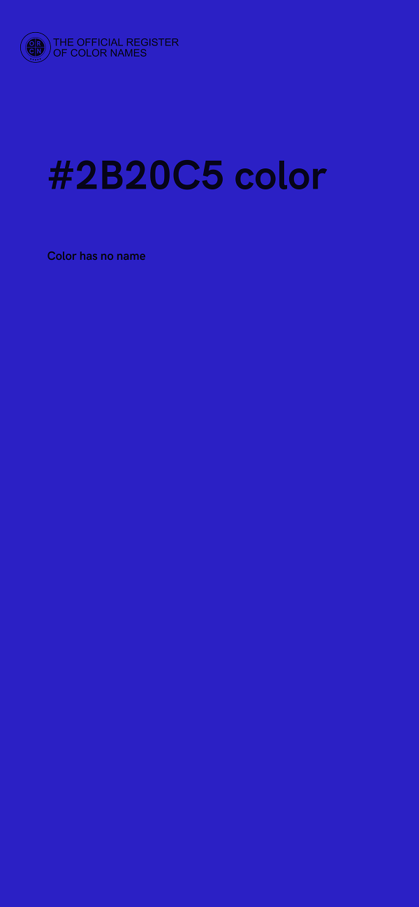 #2B20C5 color image
