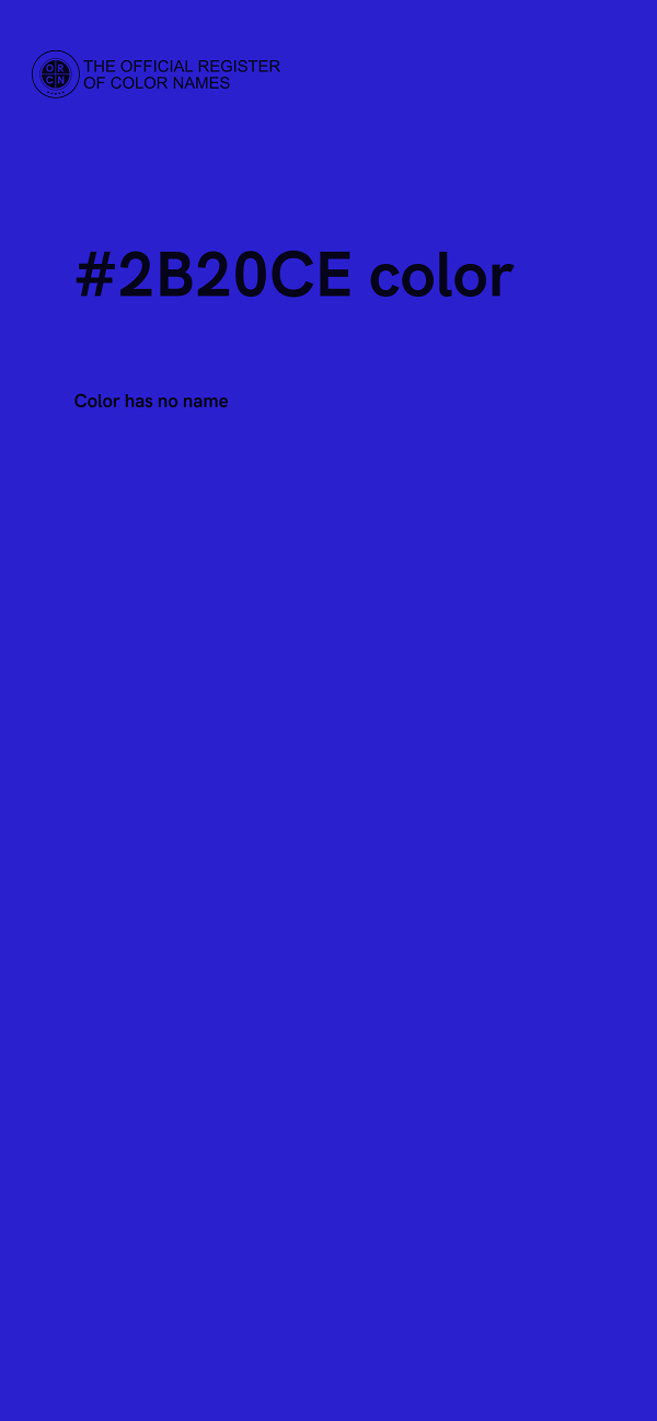 #2B20CE color image
