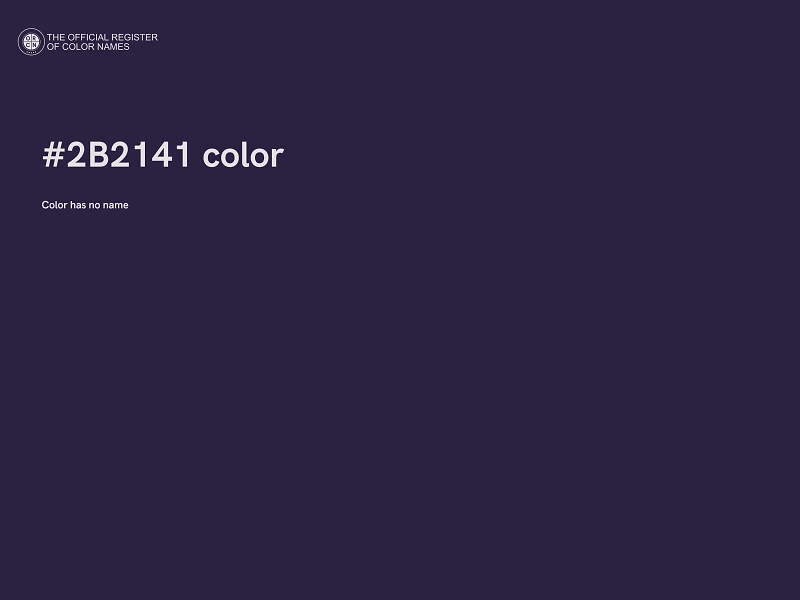 #2B2141 color image