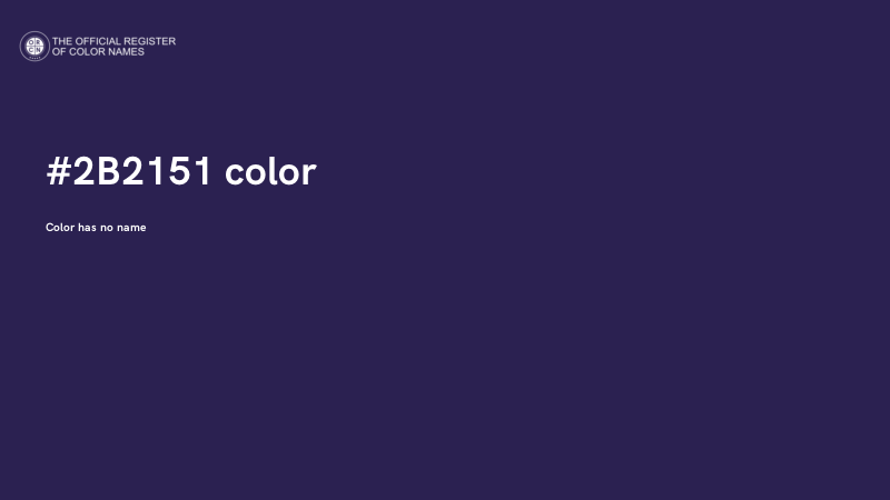 #2B2151 color image