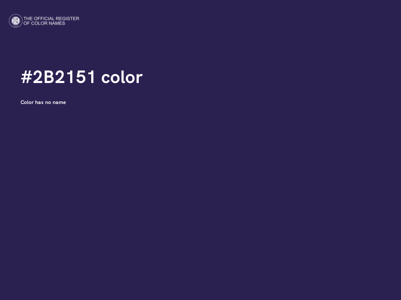 #2B2151 color image