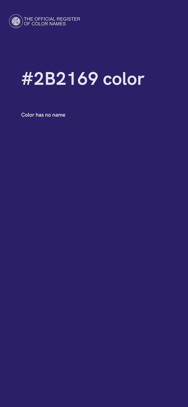 #2B2169 color image