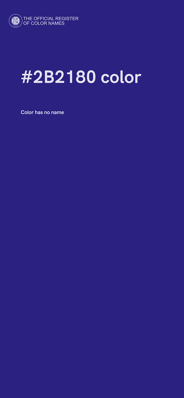 #2B2180 color image