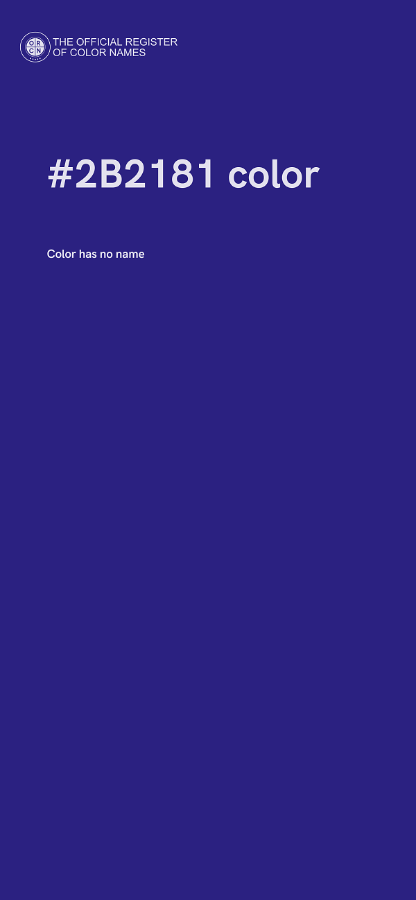 #2B2181 color image