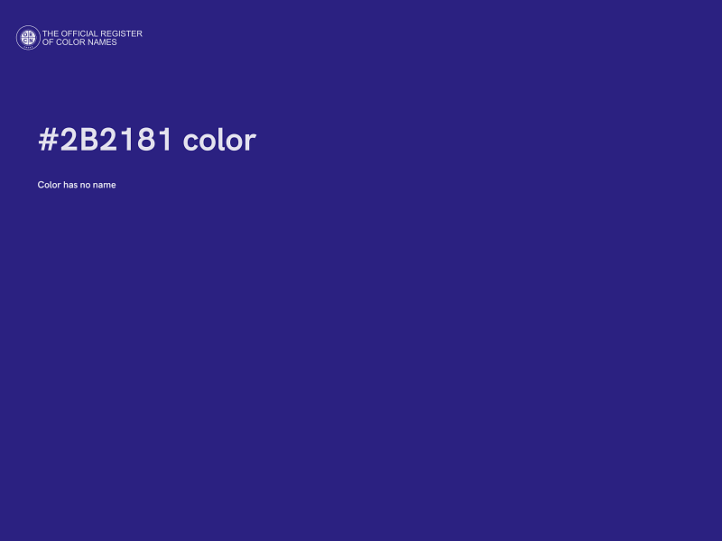 #2B2181 color image