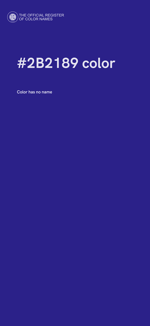 #2B2189 color image