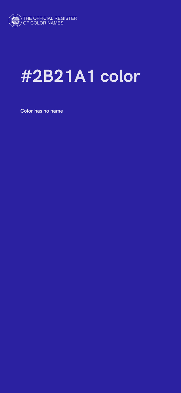 #2B21A1 color image
