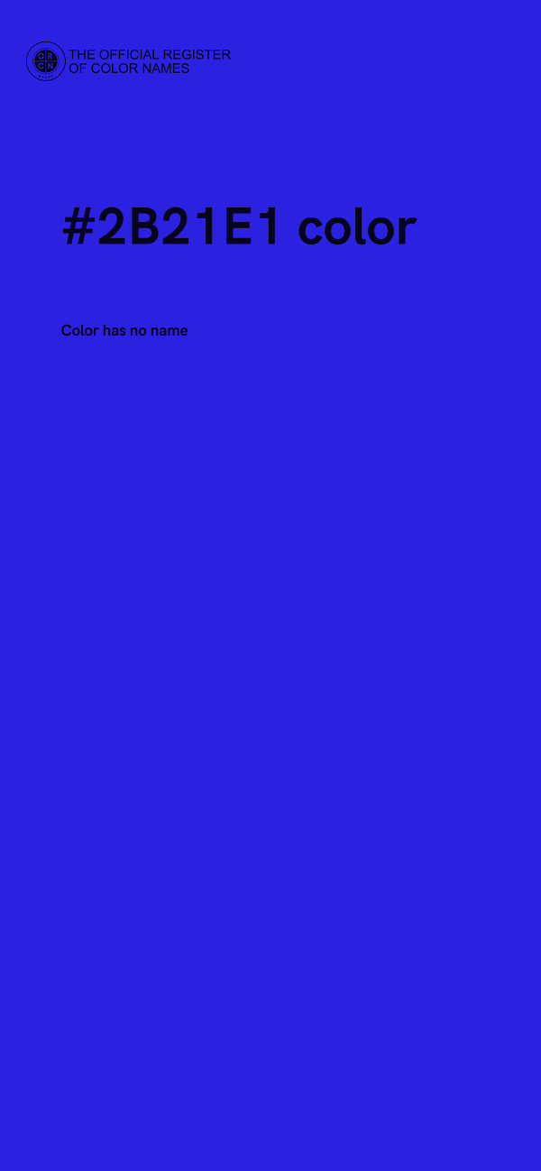 #2B21E1 color image