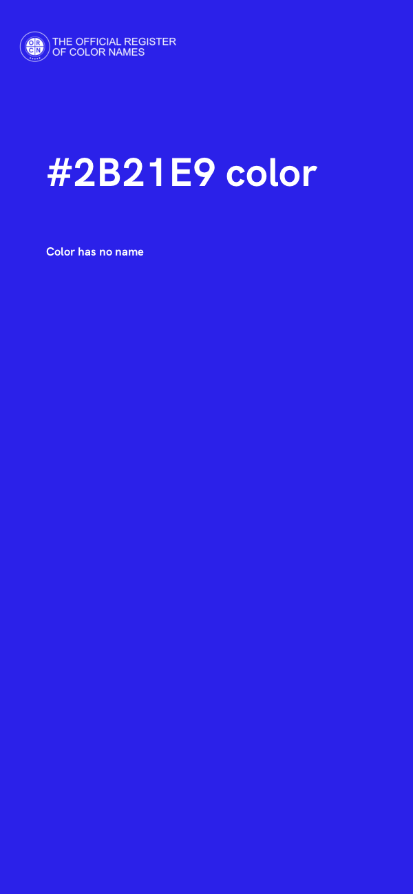 #2B21E9 color image
