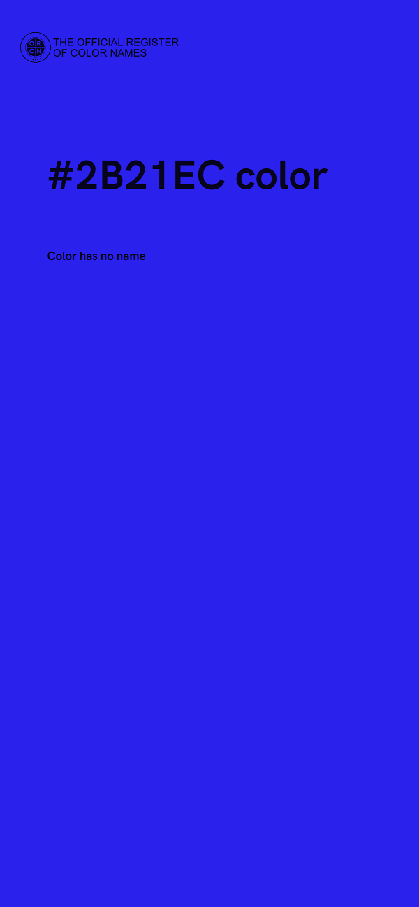 #2B21EC color image