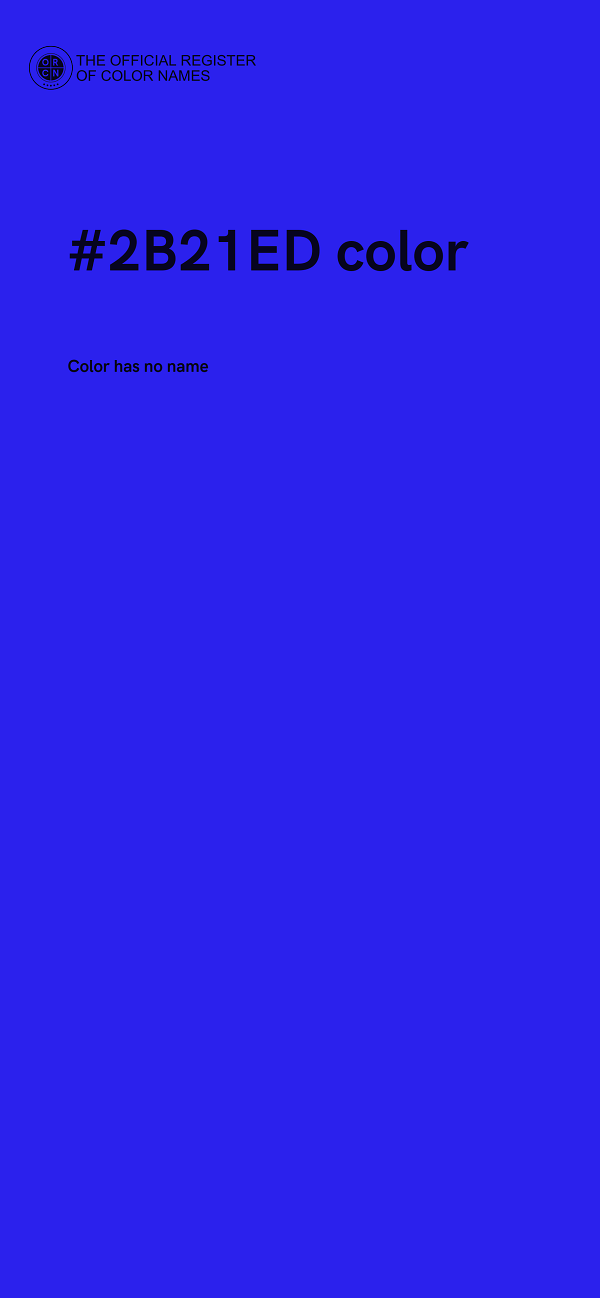 #2B21ED color image