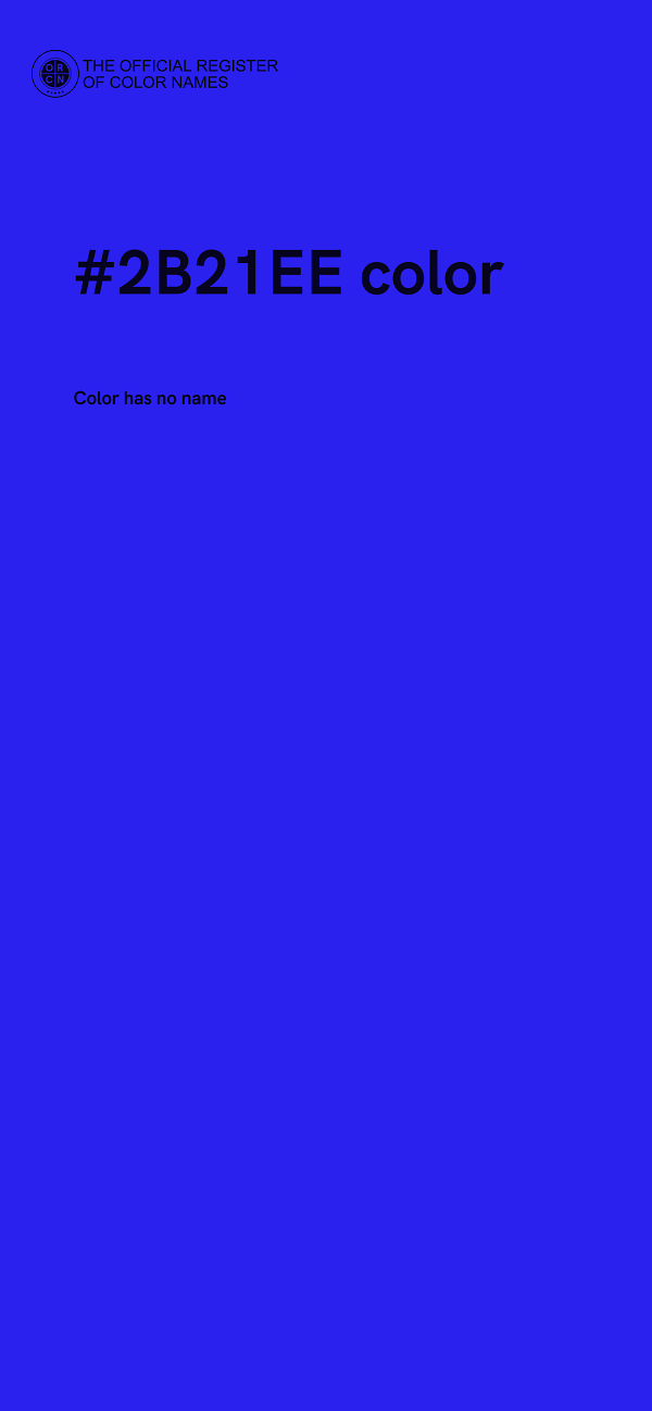 #2B21EE color image