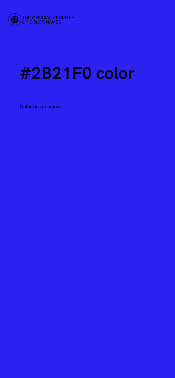 #2B21F0 color image