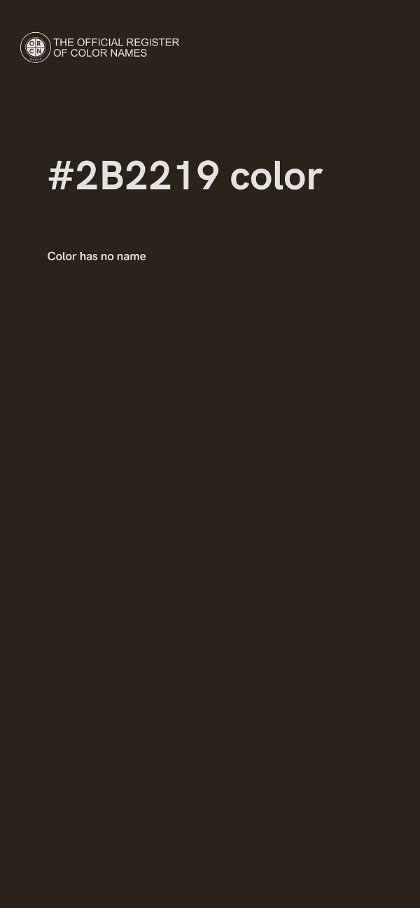 #2B2219 color image