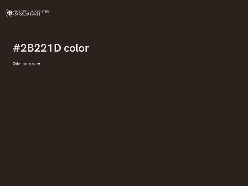 #2B221D color image