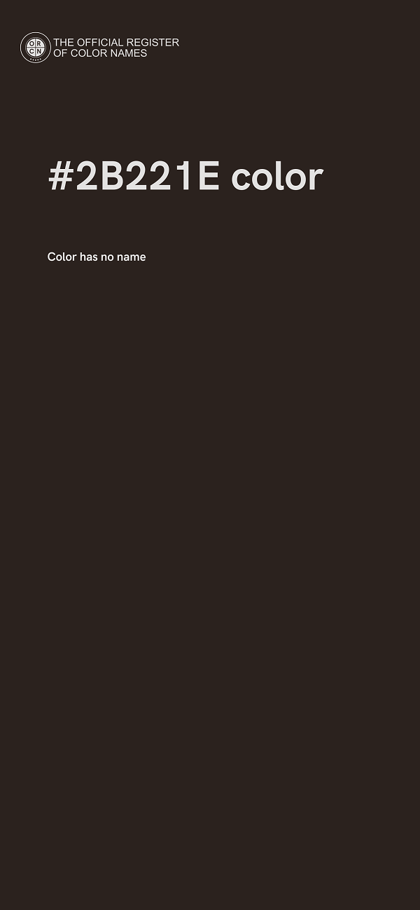 #2B221E color image