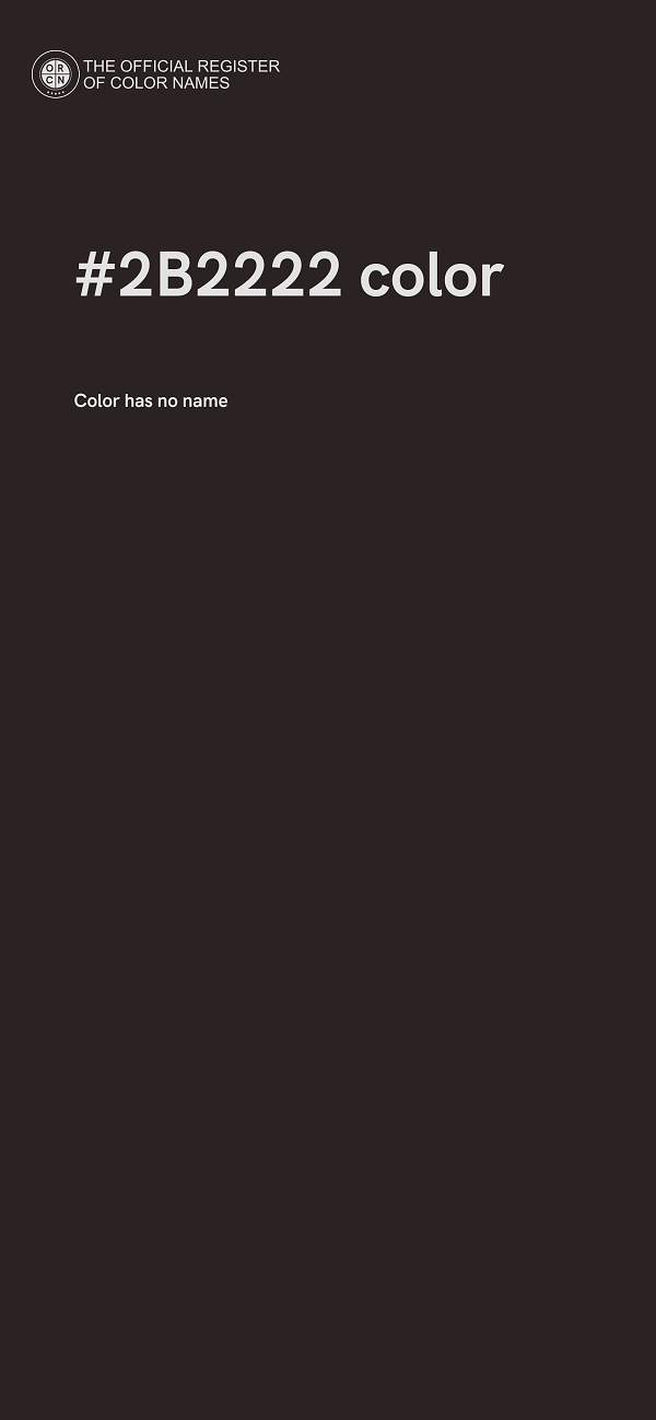 #2B2222 color image