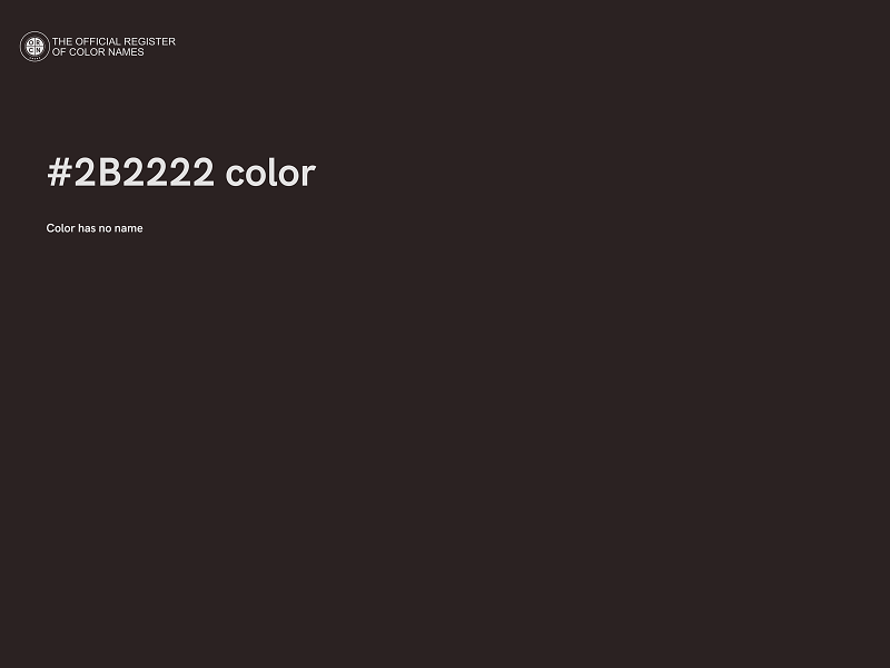 #2B2222 color image