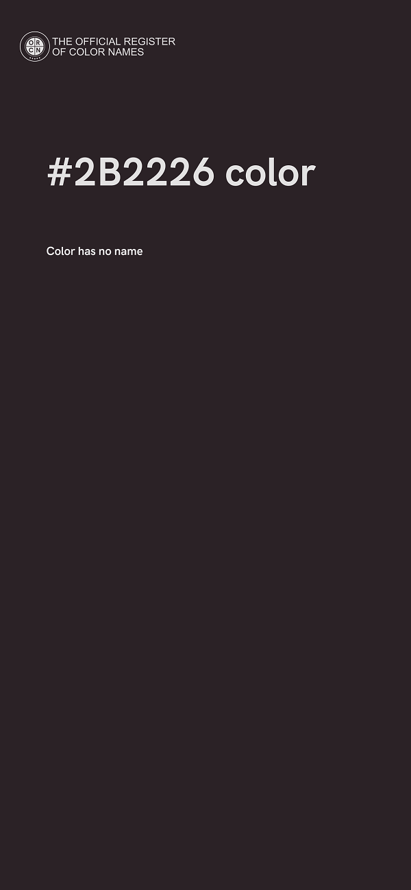 #2B2226 color image