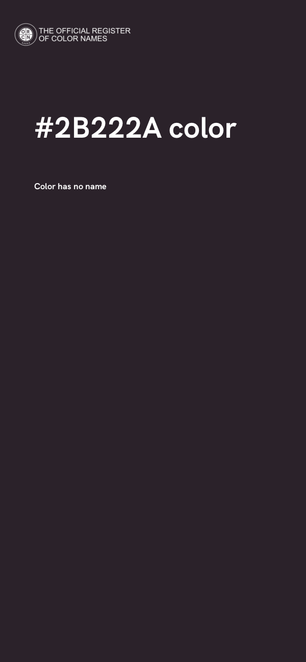 #2B222A color image