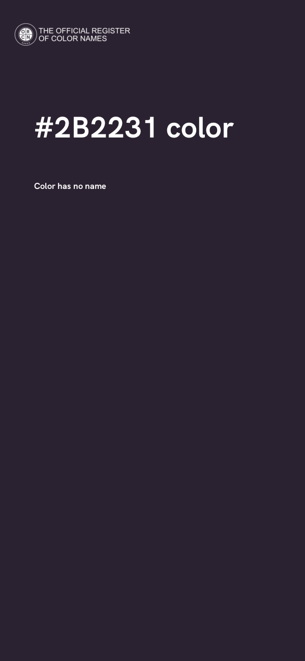 #2B2231 color image