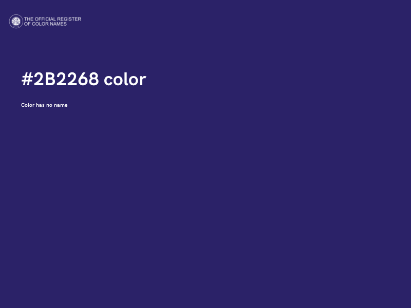 #2B2268 color image
