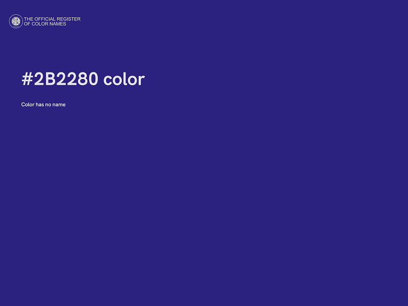 #2B2280 color image