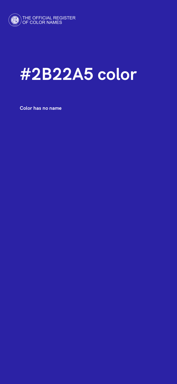 #2B22A5 color image