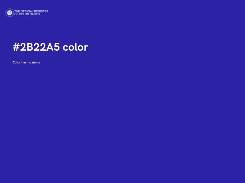 #2B22A5 color image