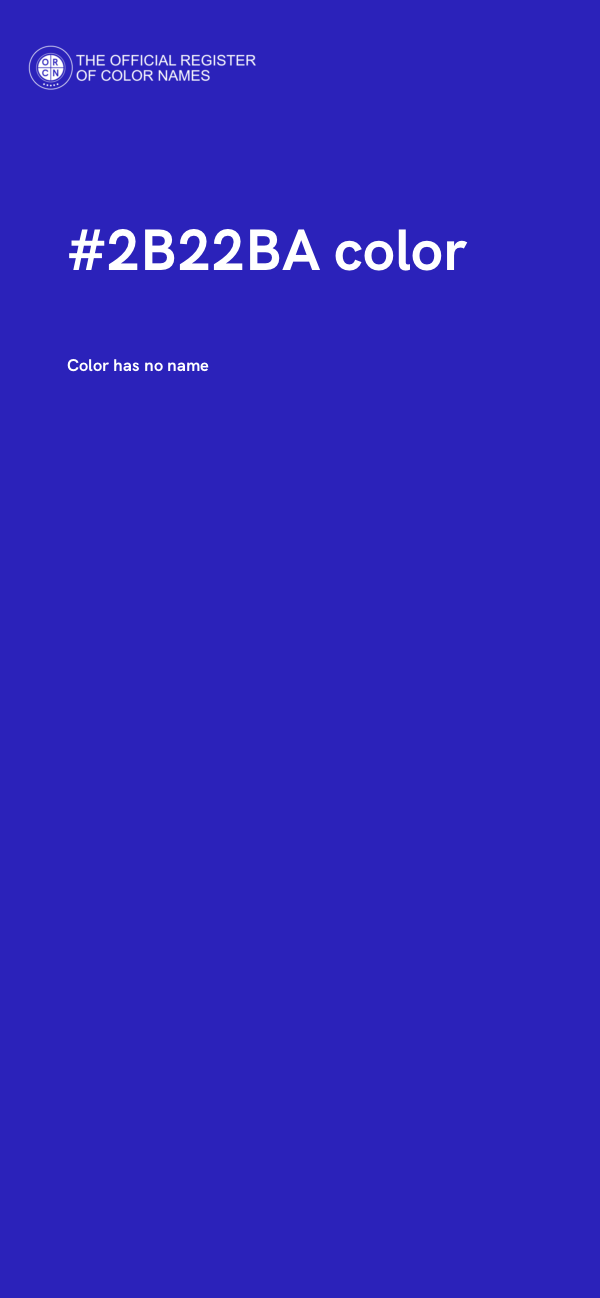 #2B22BA color image