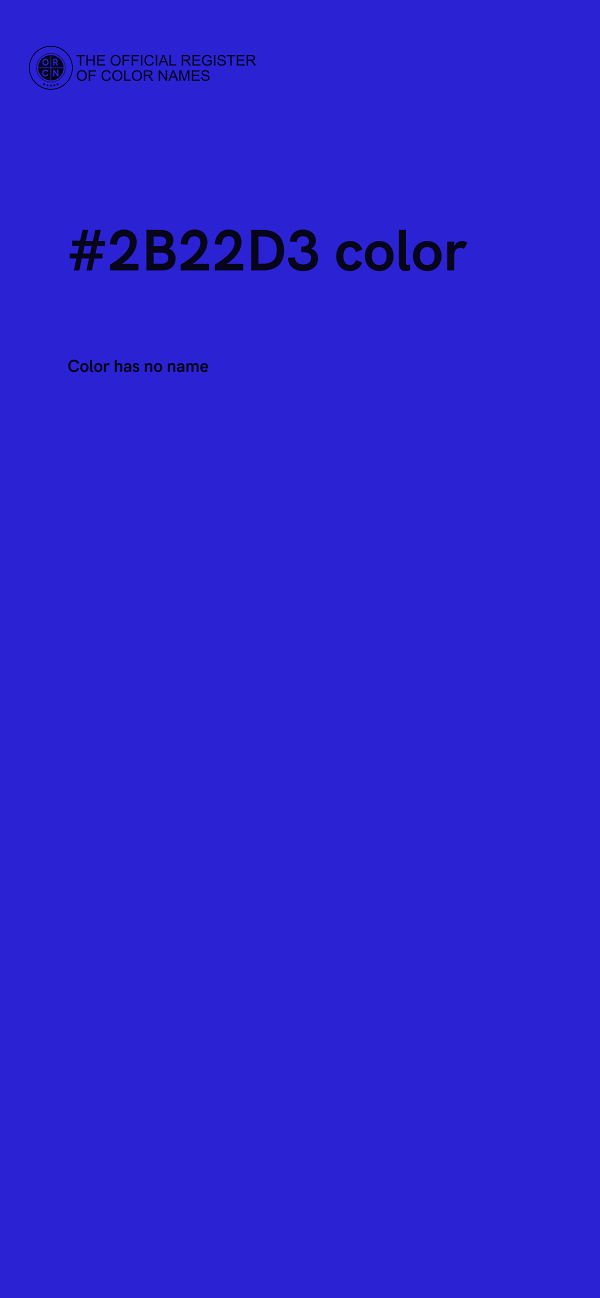 #2B22D3 color image