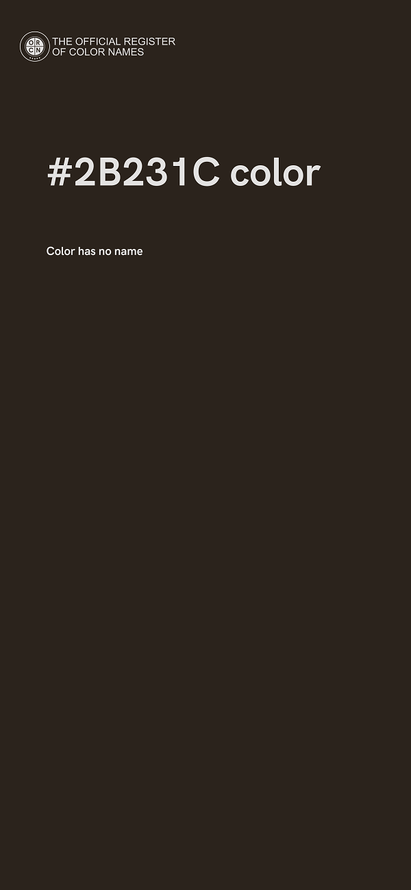#2B231C color image