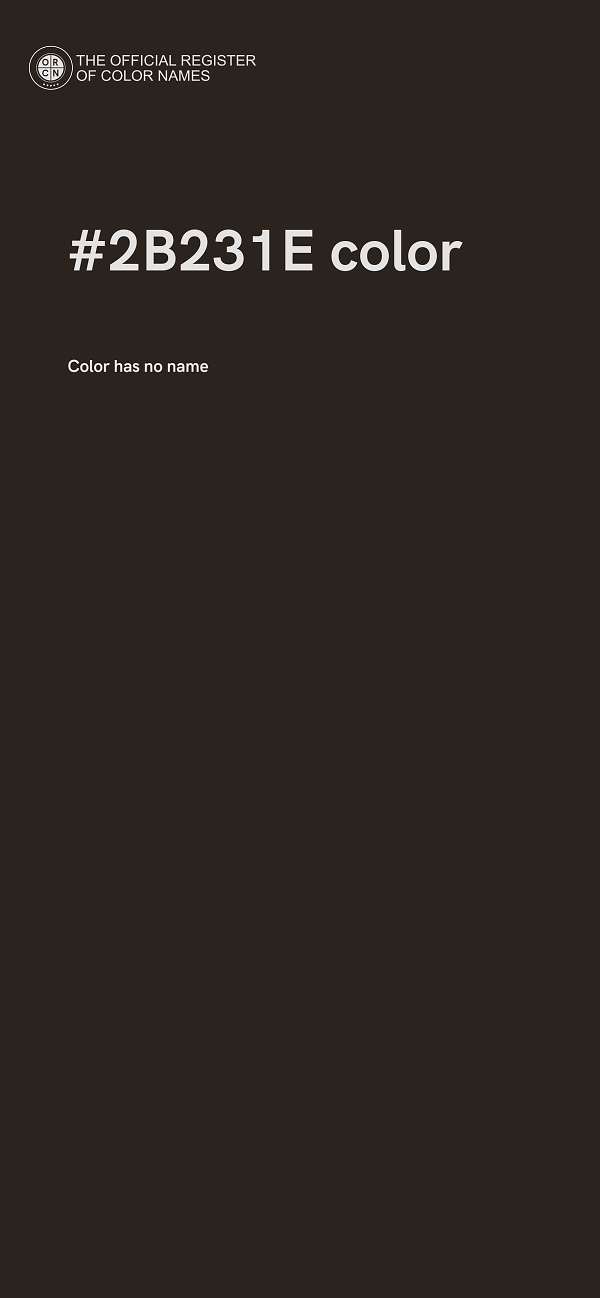 #2B231E color image
