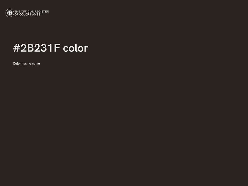 #2B231F color image