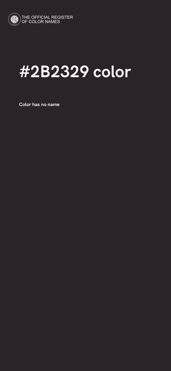 #2B2329 color image