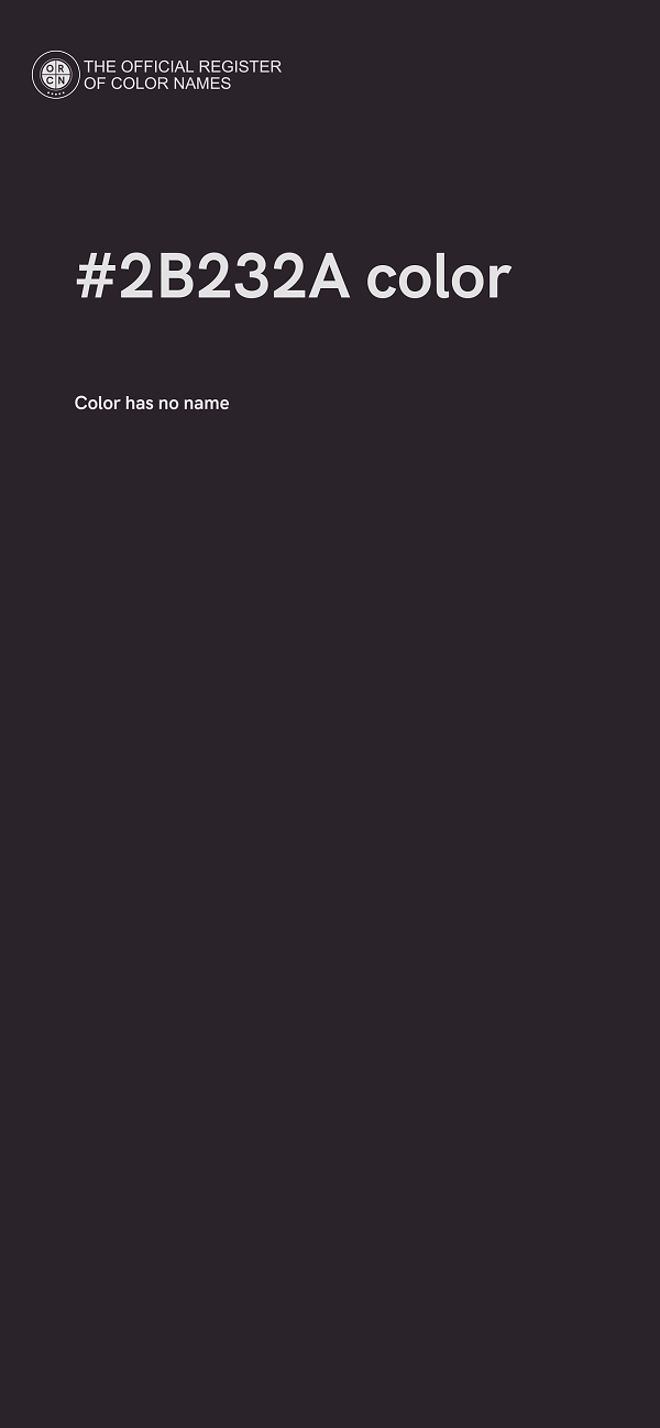 #2B232A color image