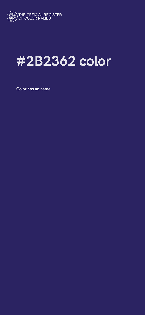#2B2362 color image