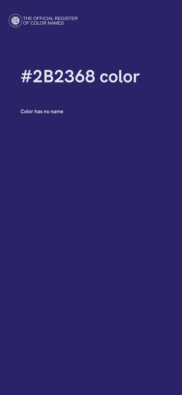 #2B2368 color image