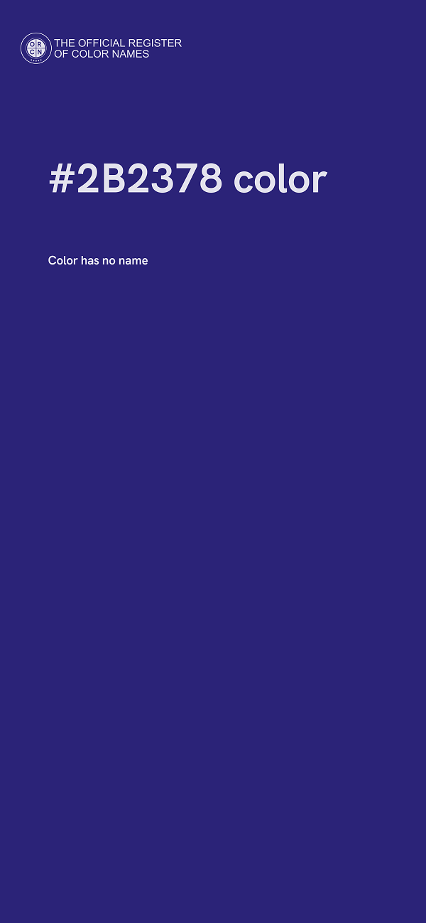 #2B2378 color image