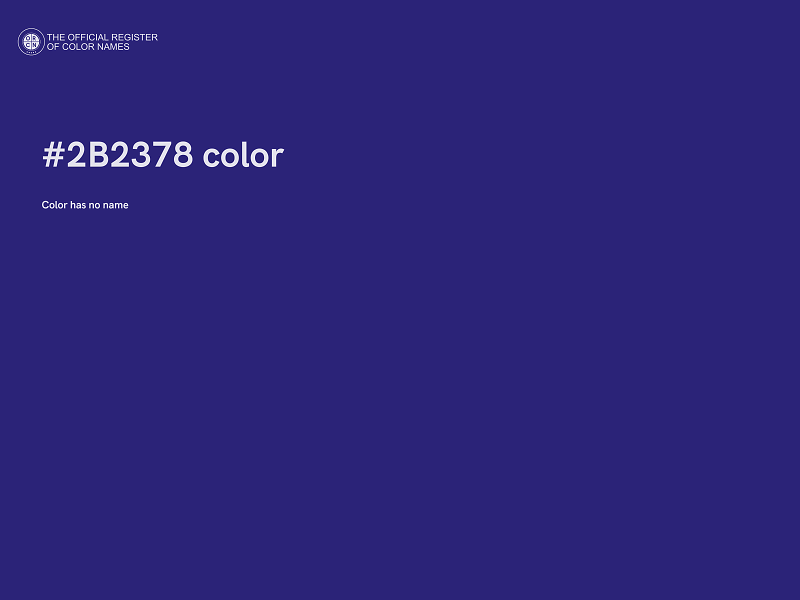 #2B2378 color image