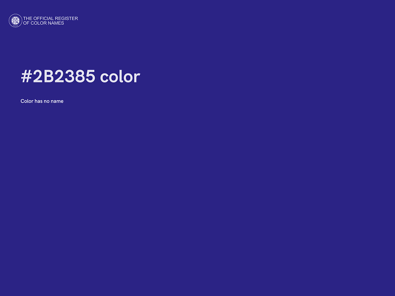 #2B2385 color image